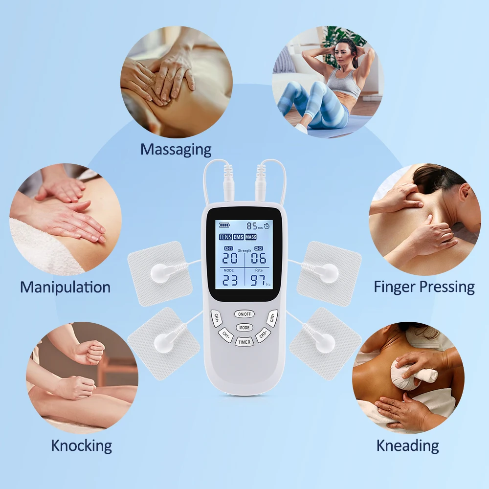 Rechargable EMS Tens Muscle Stimulator 36 Modes 20 Intensities Levels Full Body Massager ack Waist Knee Muscle Relaxation Device