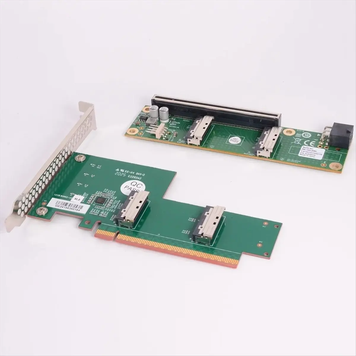 #(Upgraded)PCIe 5.0 X16 to MCIO Split Card with Backplane Dual MCIO for EGPU Discrete Graphics Card Connection Expansion Adapter