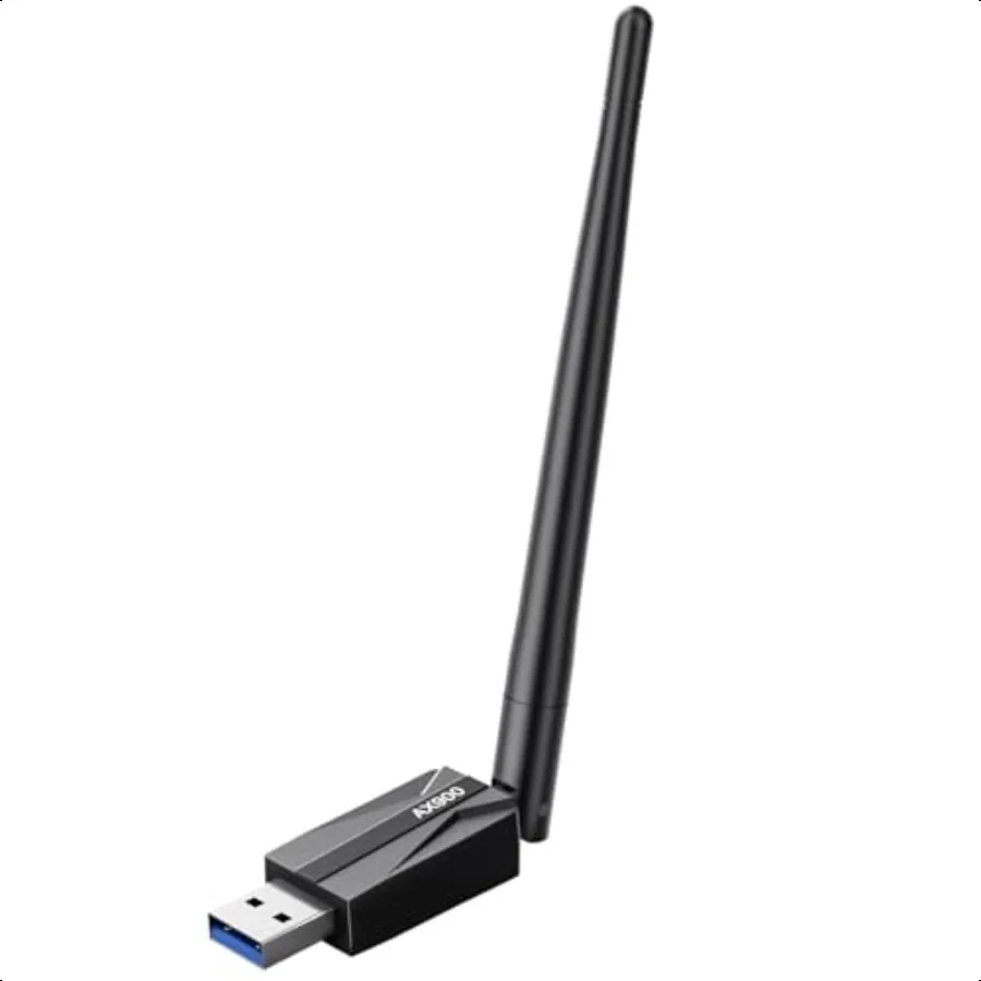 محول واي فاي USB للكمبيوتر المكتبي AX900 WiFi 6 ثنائي النطاق 5G 2.4G محول لاسلكي مع هوائي 7DBi لـ Win11 10 WiFi Dongle لـ Des #1