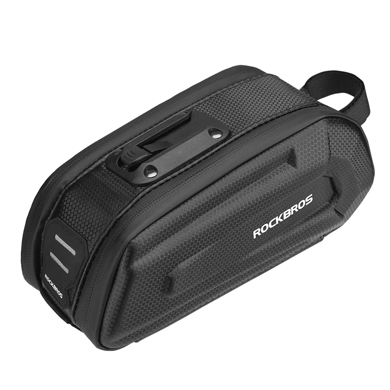 ROCKBROS1.7L 자전거 가방 방수 후면 대형 Capatity 퀵 릴리스 시트 포스트 Shockproof 더블 지퍼 후면 가방 액세서리