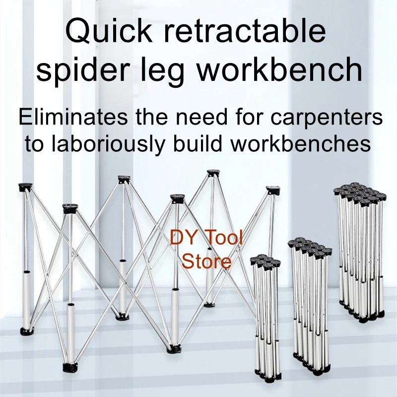 Workbench woodworking spider leg aluminum alloy telescopic operating tablemultifunctional bracket can be folded