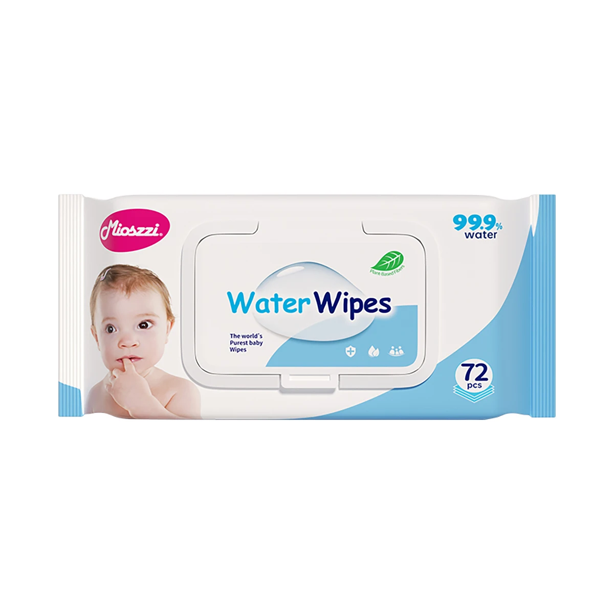 Biodegradable Water Wipes 72 Count,For Sensitive Skin,No Alcholo