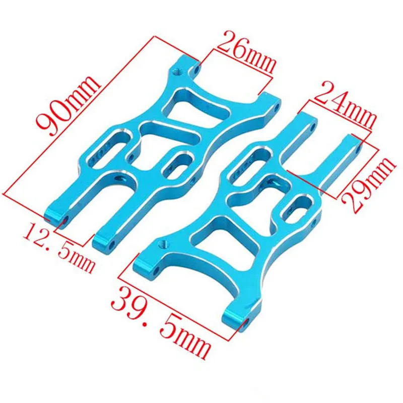 2 unids/lote piezas de mejora HSP 106019   (06050) Alumbre. Brazo de suspensión inferior delantero RC 1/10 todoterreno Buggy