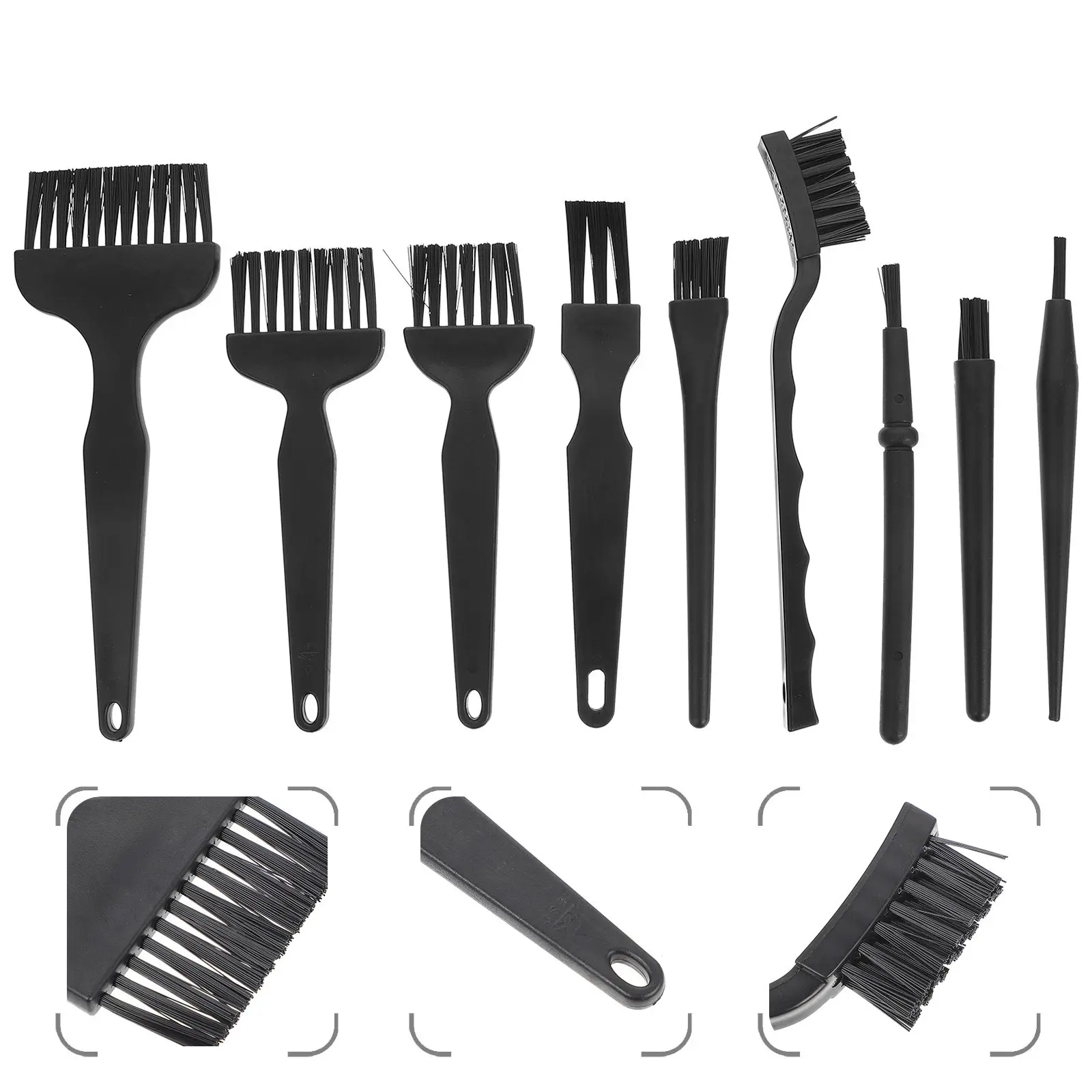 

9Pcs Mini Plastic Anti-Static Brush Set Electronic Dust Cleaner Keyboard Laptop Mainboard Cleaning Tool Portable Small Computer