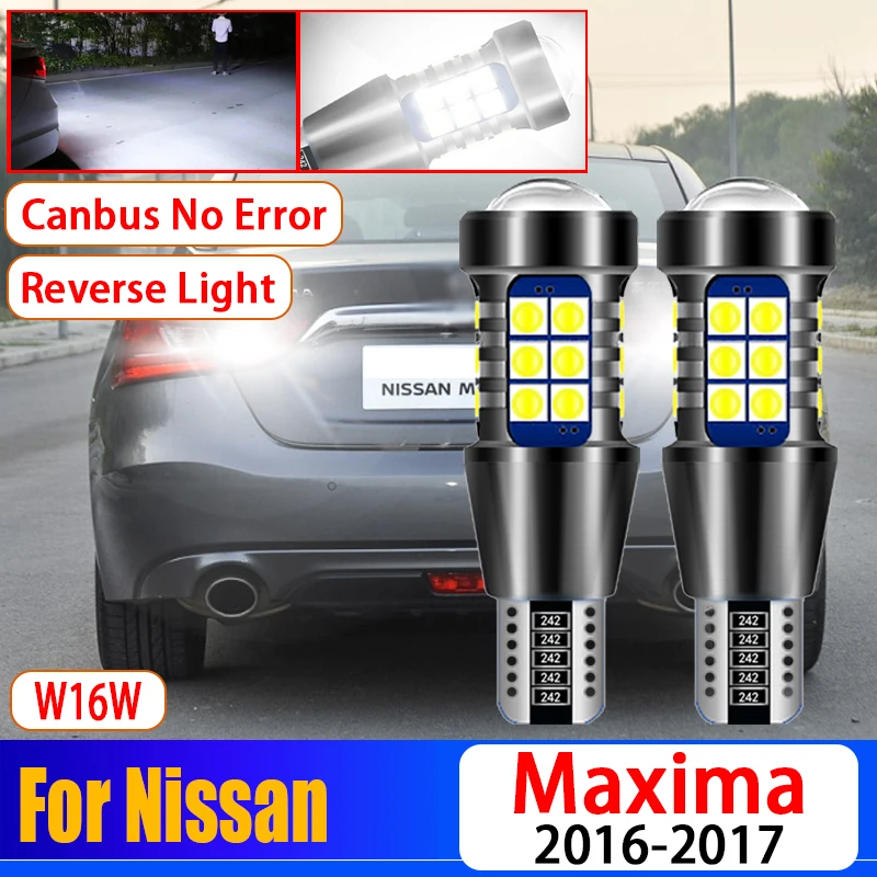 

2Pcs Car Canbus Error Free 921 LED Reverse Light W16W T15 Backup Bulb Super Bright For Nissan Maxima 2016 2017