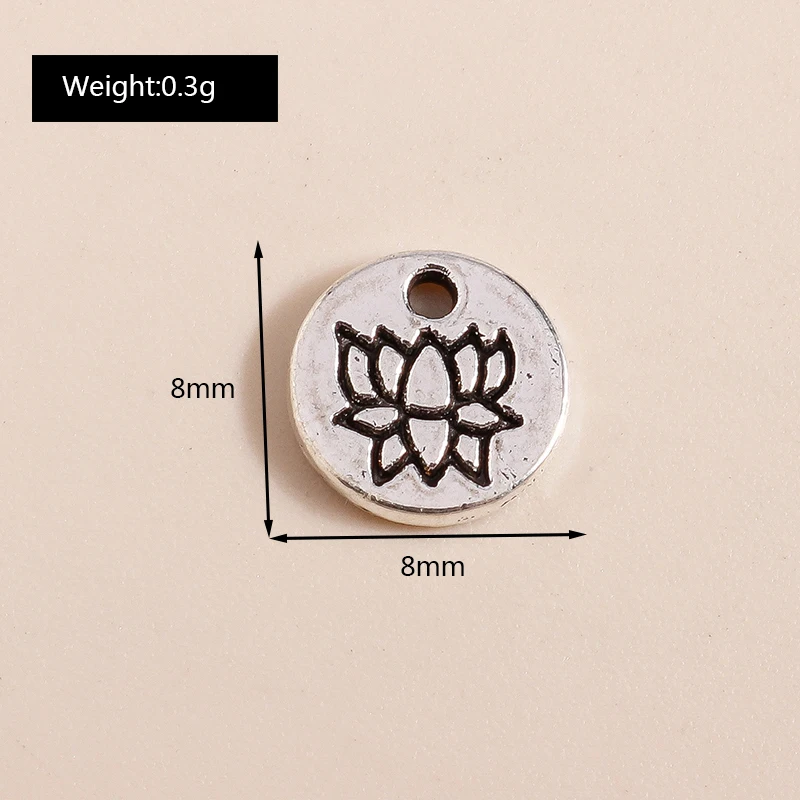 Leslie 50 Stück silberfarbene Metall-Anhänger mit Baumblatt- und Blumenmotiv, passend für DIY-Schmuckherstellung, Halsketten, Legierungsarmbänder, handgefertigtes Kunsthandwerk – Detail 7