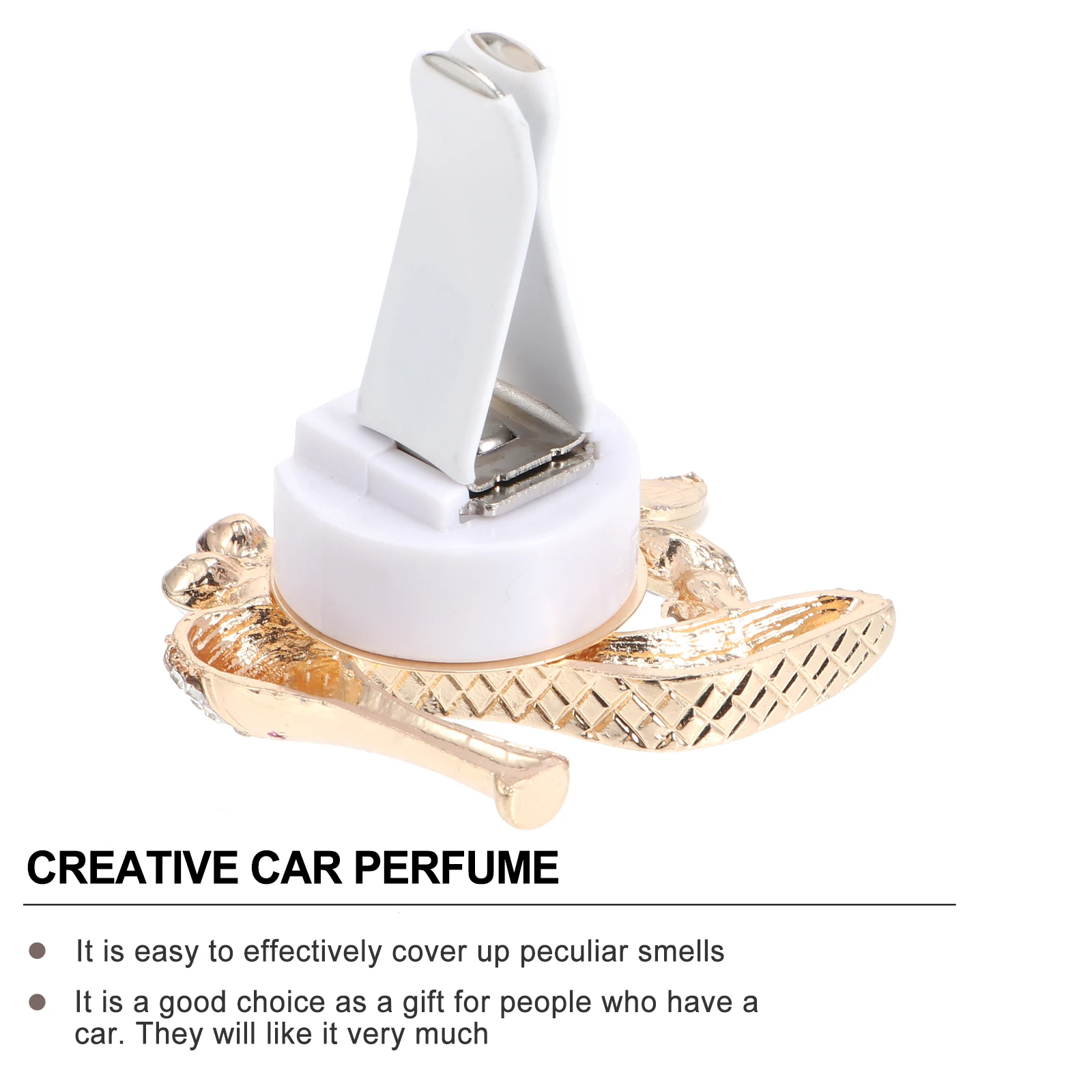 

Car Perfume Clip Aromatherapy Diffuser Vent High Heels Golden Alloy Car Air Freshener Vents Odor Remover Aroma
