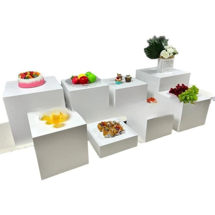 Acrylic dessert table white wedding party display stand coffee break snack stand props photography ornament props