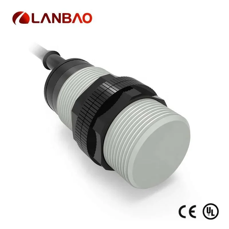 LANBAO AC/DC20-250V M30 Flush 10mm Plastic Capacitive Proximity Sensor with CE UL