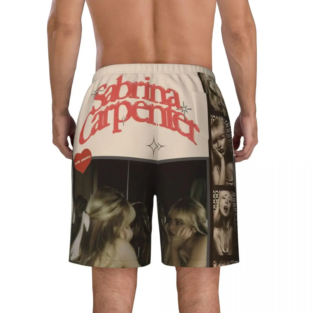 Bathing Suit Sabrina Carpenter Singer Man's Best Friend Album Board Shorts Board Short Pants Males Sports Fitness Beach Trunks