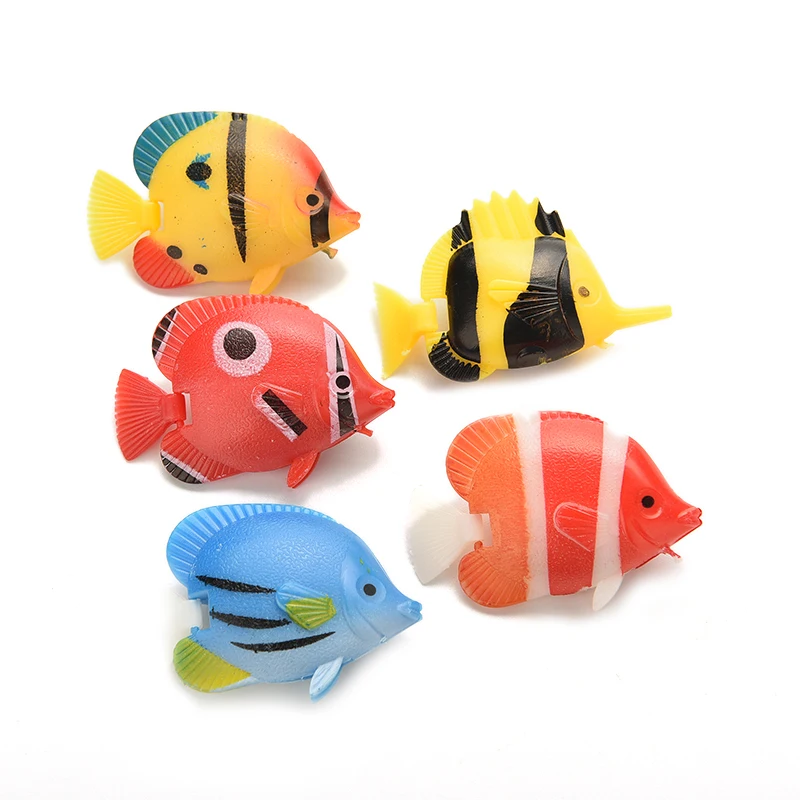 1pc Aquarium Tank Plastic Artificial Swimming Fake Fish Floating Pet Decor Ornaments Aquarium Tank Sea Life Model