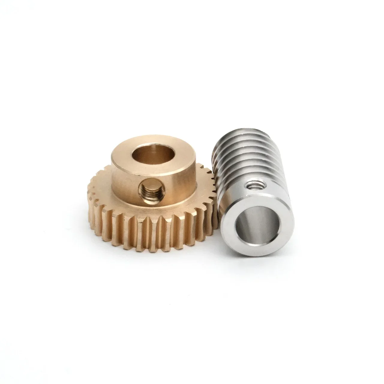 0.8M Precision Turbine Worm Gear Set 1:20/30/40/50/60 Teeth Stainless Steel Worm Copper Gear Accessories