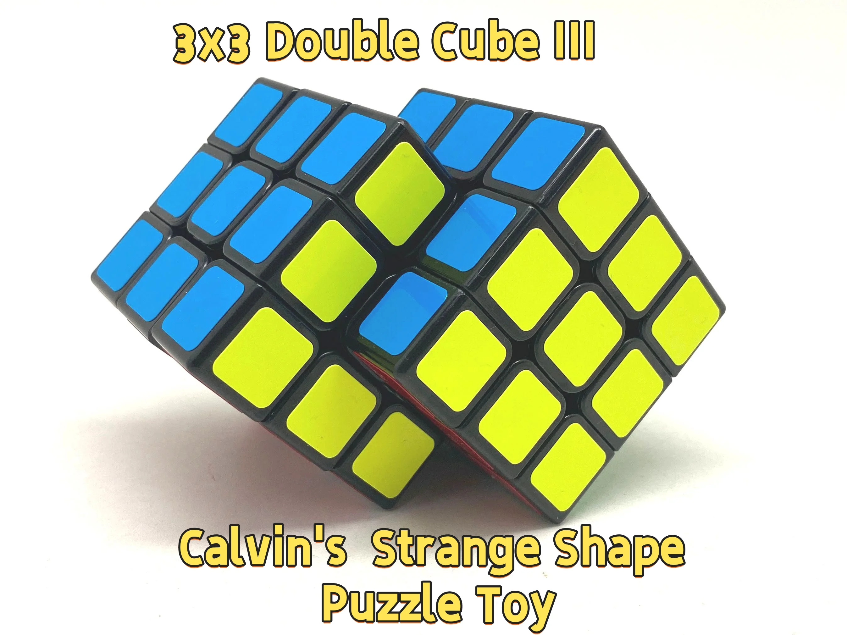 Kostka Calvin 3x3 Double Cube III Magiczna Kostka Kostka o Dziwnym Kształcie Profesjonalne Zabawki Edukacyjne Zabawki Prezent dla Dzieci Cubo Magico Puzzle