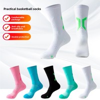 1/3 Pairs Professional Men's Basketball Socks with Thick Towel Bottom Breathable Sports Socks Men's Long Badminton Socks