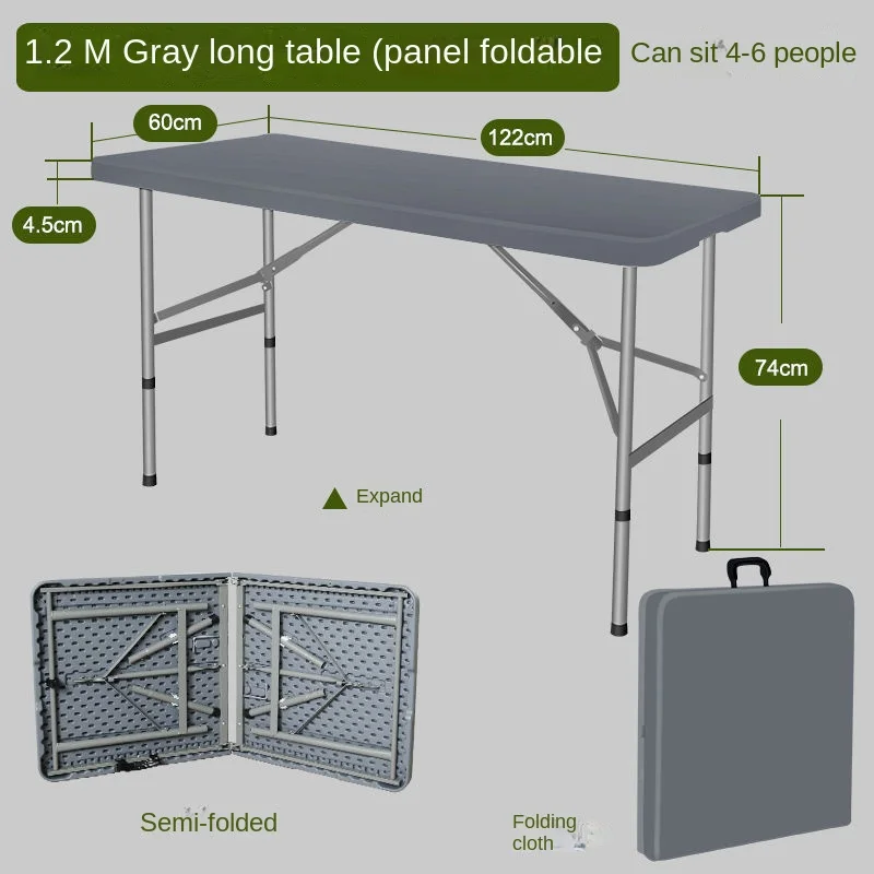 Car Outdoor Folding Rectangular Stall Night Market Home Dining Camping Picnic Retractable Table Chair Modern Simple And Portable