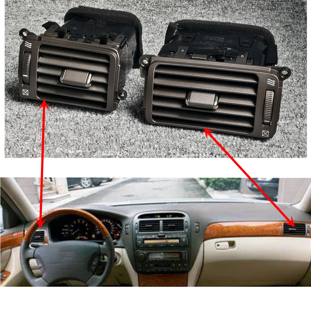 

2Pcs For Lexus LS430 2000-2007 Left Right Side Air Conditioning Vent AC Grille Outlet Assembly