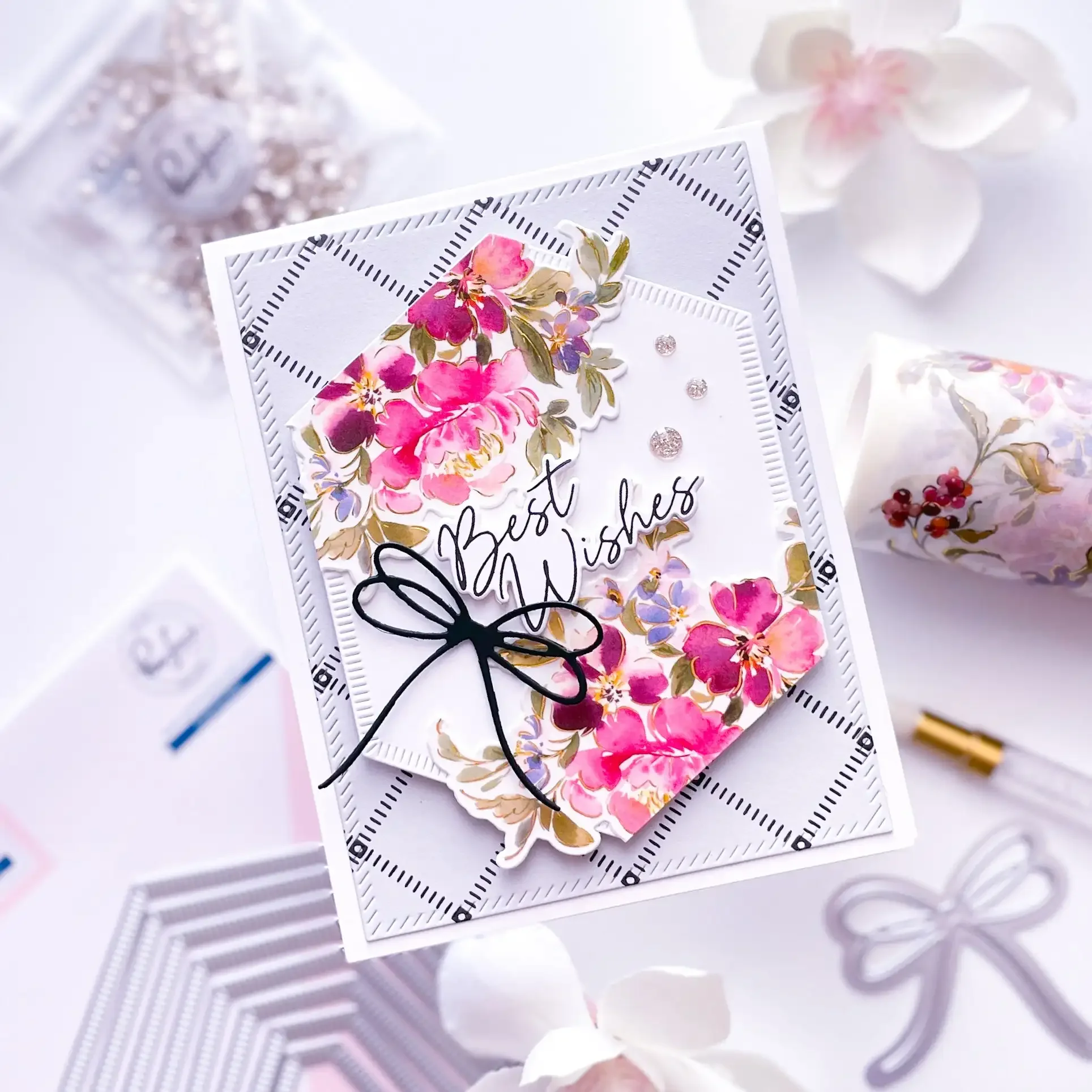 Pink New Metal Cutting Dies Festivals Greeting Card Making Fresh Nested Rectangles Postage Edge Die DIY Scrapbooking Diary Stamp