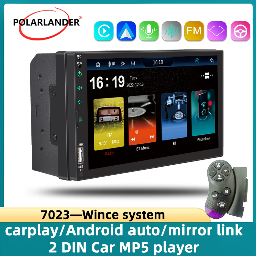 

7inch 2Din MP5 Car Stereo Car MP5 Player Wireless Carplay Carplay Android auto Capacitive Screen Player Mirror Link