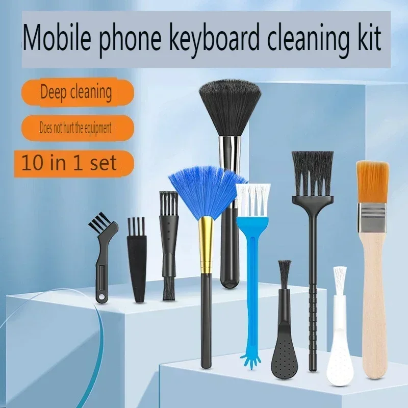 10 Pcs PC Laptop Keyboard Cleaning Brush Kit Small Tools Car Phone Dust Brushes Dust Cleaner Shaver Household Accessories