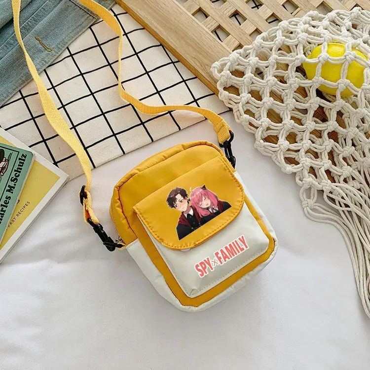 Spy X Family Cartoon Aniya Collaboration Crossbody Phone Shoulder Student Children's Canvas Bag Anime
