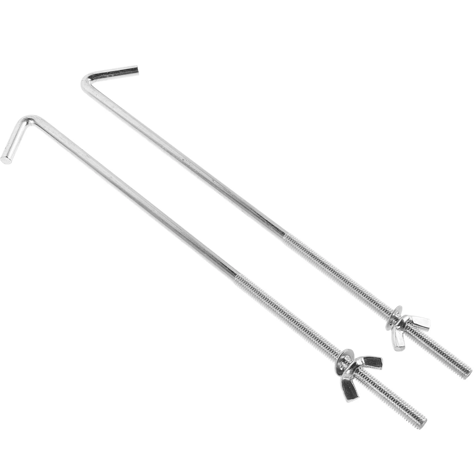 2pcs 23CM Silver Battery Hold Down Kit Universal Aluminum Alloy Car Bracket Stable Secure Longlasting Performance