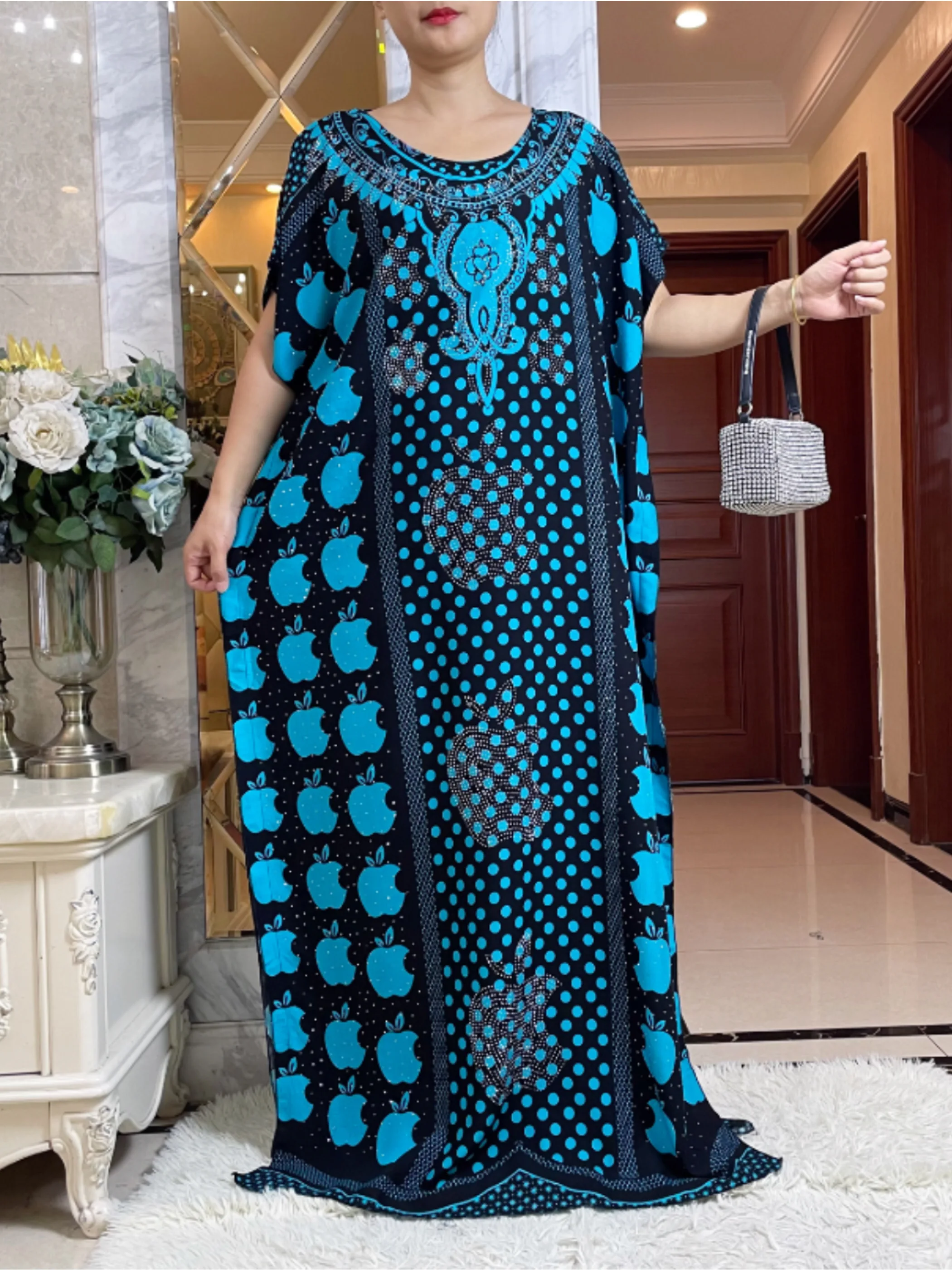 New Muslim Dubai Abaay Women Cotton Dress With Big Scarf For Women Maxi Summer Short Sleeve Loose African Abaya Clothing