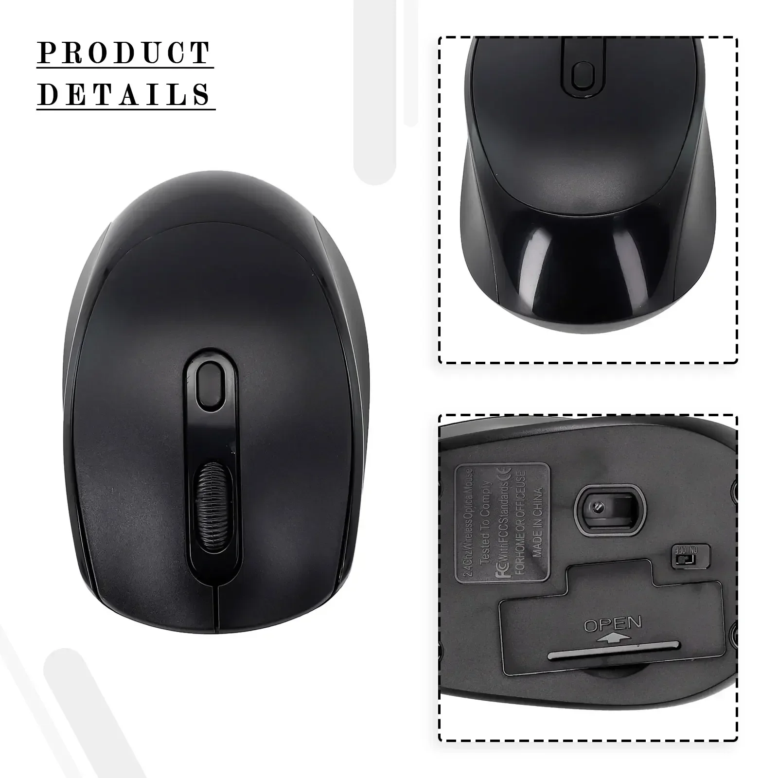 Highly Efficient Wireless Gaming Mouse Blue-tooth Compatible With Dual Mode Silent Mouse Portable Mouse For Laptop Computer