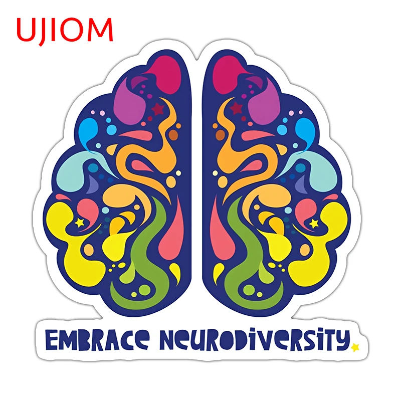 UJIOM Embrace Neurodiversity Wall Sticker Kids Room High Quality Sunscreen Vinyl Decal Sitable For Guitar Wallpaper Home Decor