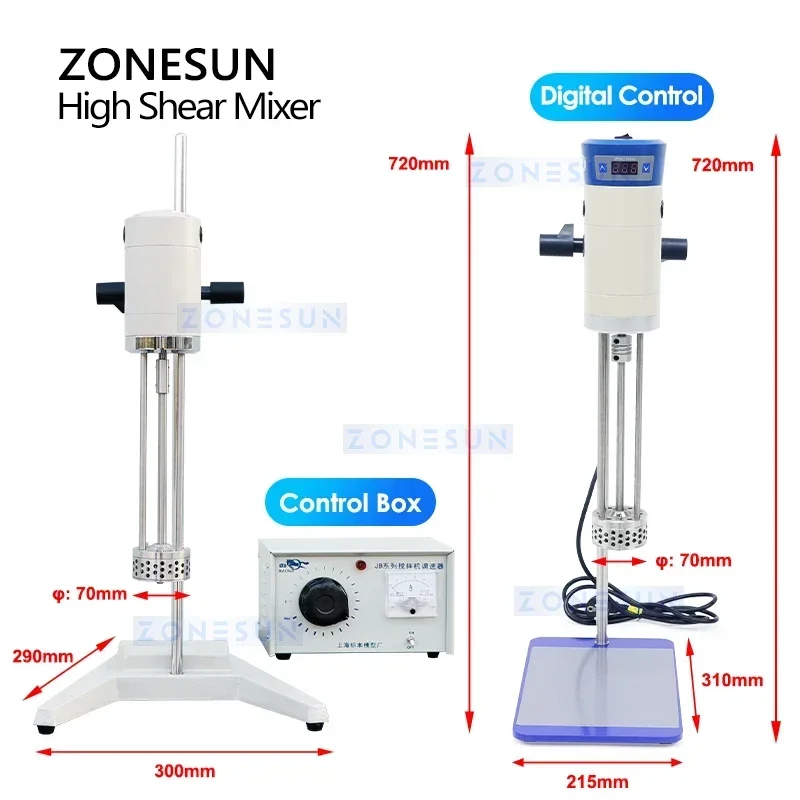 ZONESUN ZS-J300 Homogenizing Emulsifying Mixer for Cosmetics Milk Sauces and Immiscible Liquid Colloid Processing