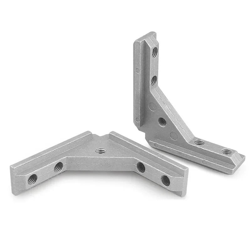 8pcs 3030 4040 Aluminum profile door frame universal corner groove connector panel installation board corner view 5