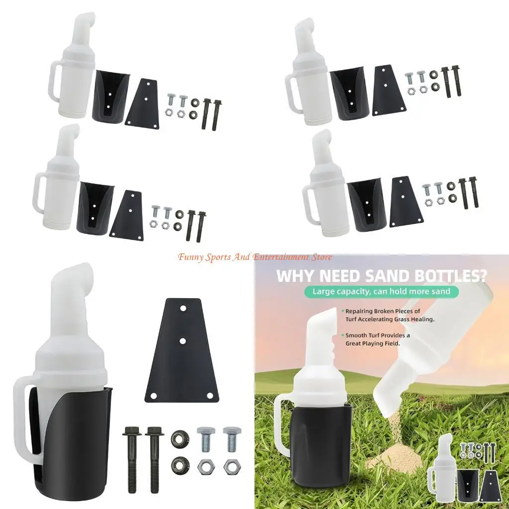 C4DE ABS Sand Bottle For Golf Carts Comes With Handle And Mounting Tools Works With Various Club Car Types