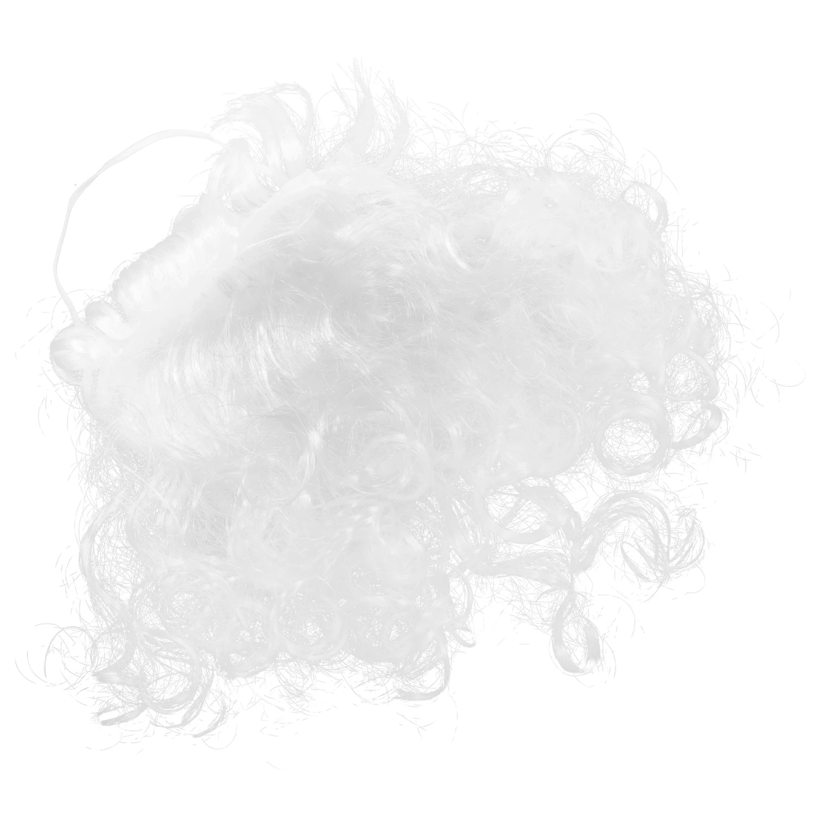 

White Fake Santa Claus Beard Artificial Christmas Cosplay Party Prop Long Fake Facial Hair Lightweight Comfortable Plastic Santa