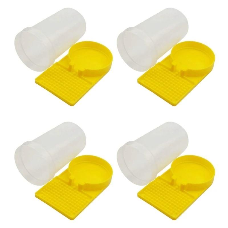 CPDD 4 ชิ้นที่มีประสิทธิภาพ Honeybee Waterer Feeding Supplies Honeybee เครื่องดื่ม