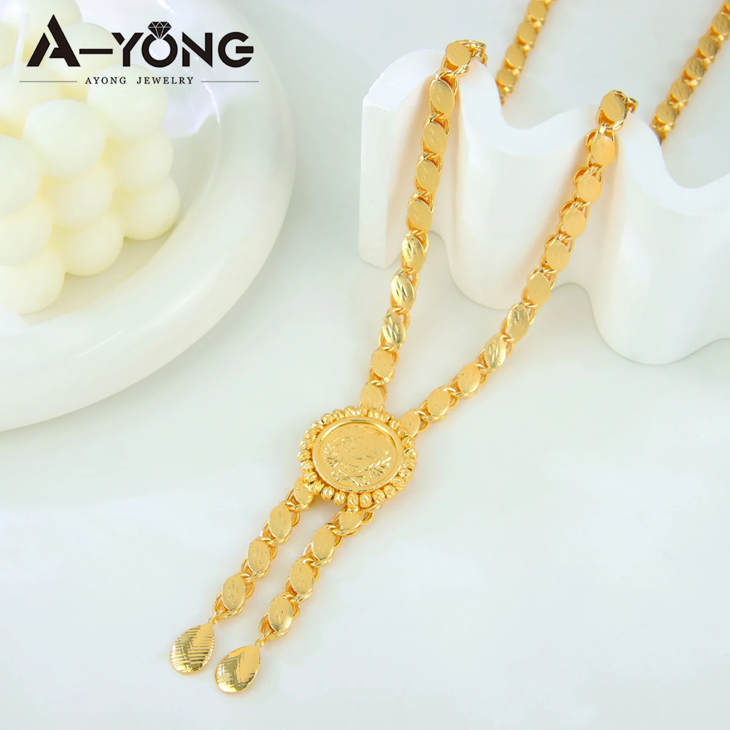ที่ละเอียดอ่อนแอลจีเรียงานแต่ง - Coin Necklace Delicate บทวิจารณ์และราคา