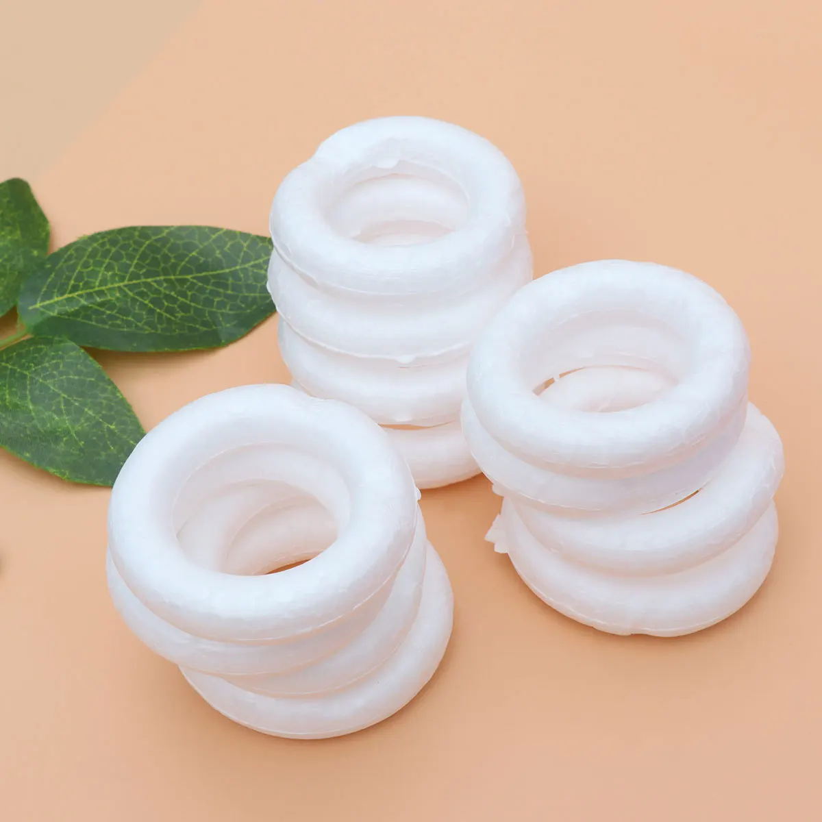 

50pcs Foam Wreath Forms Craft Circles Ring Small Diy Base For Kids Art Painting Projects Hand Eye Coordination Activity Supplies