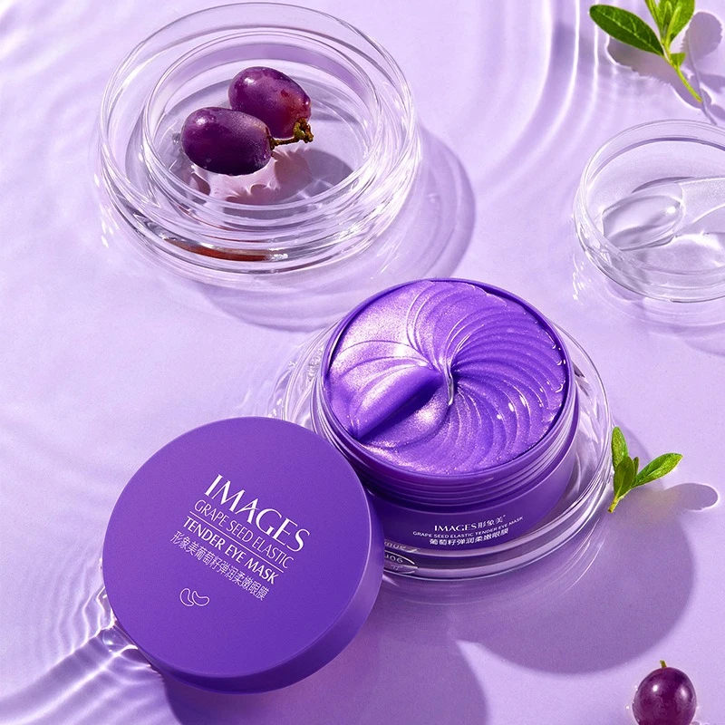 IMAGES Grape Moisturizing Collagen Eye Mask Anti Dark Circles Eye Bags Anti-aging Eyes Masks Beauty Skin Care Eye Patches 60Pcs