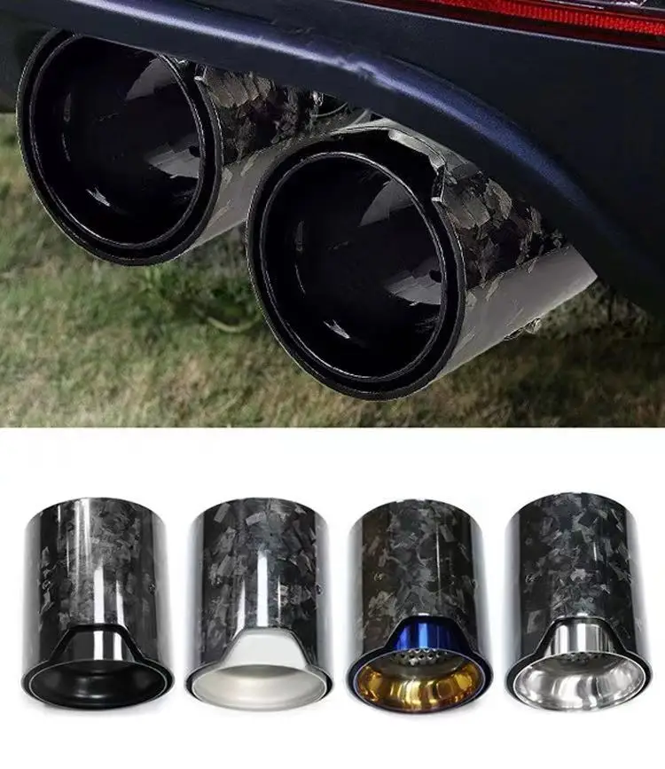 Forging pattern carbon fiber exhaust tip refit fit for M2 M3 M4 F87 F80 F82 F83 car tips Pipe