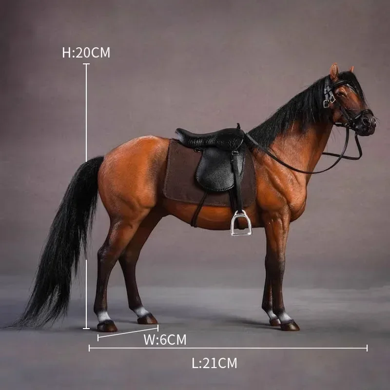 JXK 1/12 Scale Dutch Warmblood Simulation Resin Animal Model for 6inch Action Figures Desktop Props Accessories