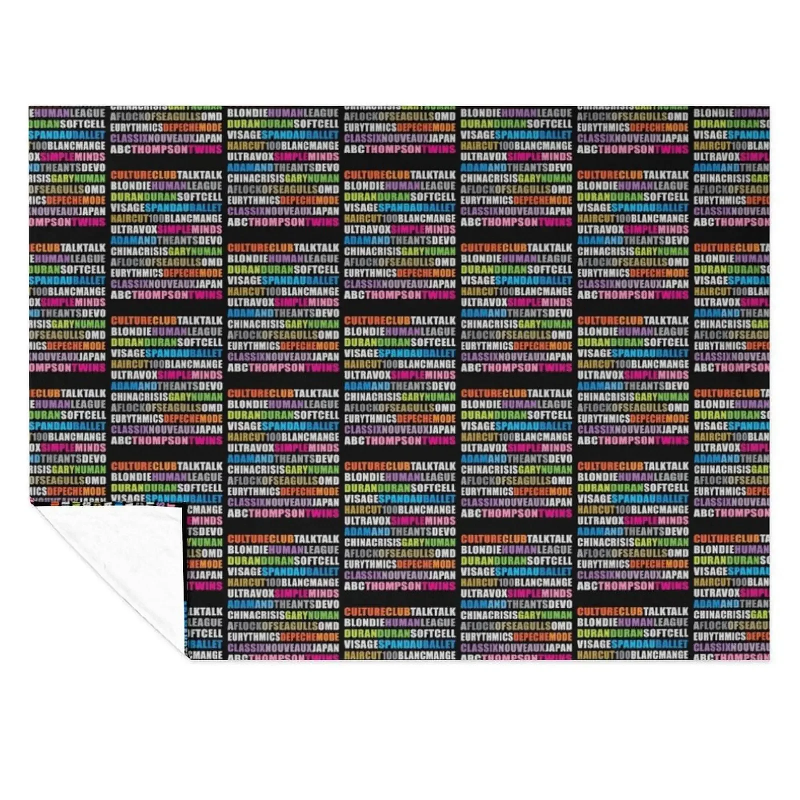 

80s new wave music black Throw Blanket Stuffeds Extra Large Throw warm winter Softest Blankets
