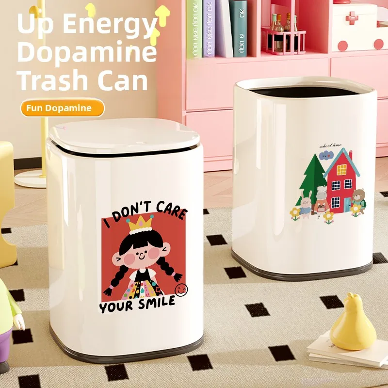 

Large Capaci Aesthetic Value Bin Kitchen Batoom Toilet Waste Paper Basket Home Use Square ape PP PET ABS Material