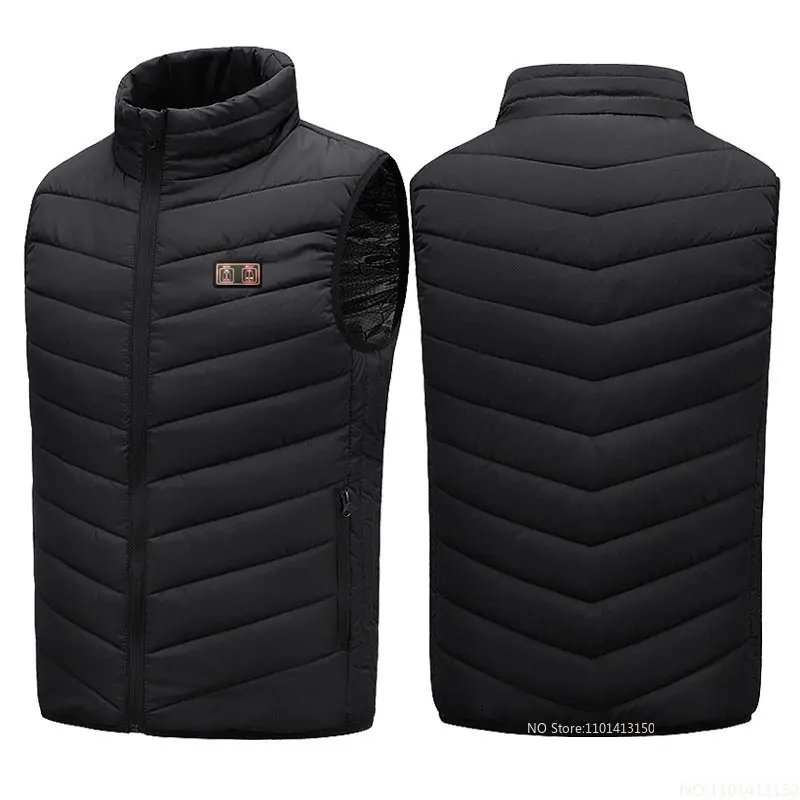 17PCS Areas Heated Vest Jacket USB Men Winter Electrically Heated Thermal Waistcoat for Hunting Hiking Warm Hunting Jacket