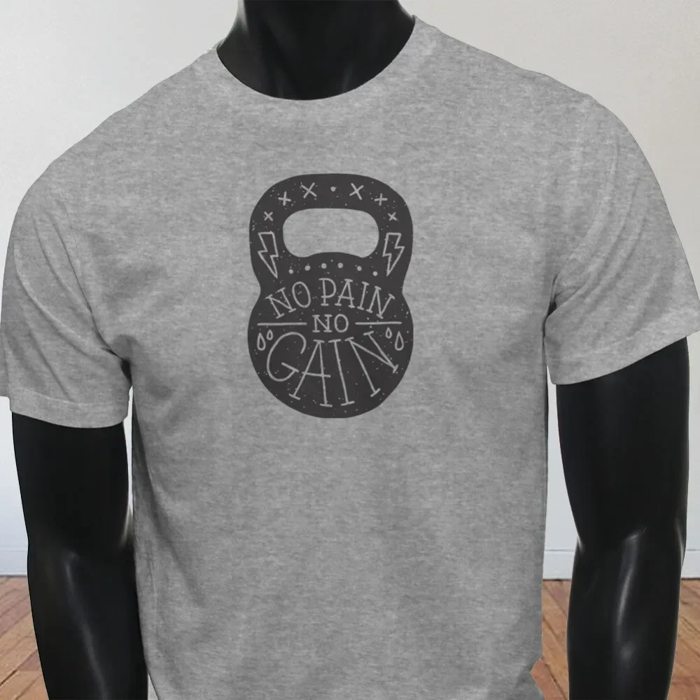 Kettle Bell Hiit Cross Fit Workout Gym Lifting Men New Fashion Top Tee Size  Hip Hop T Shirts
