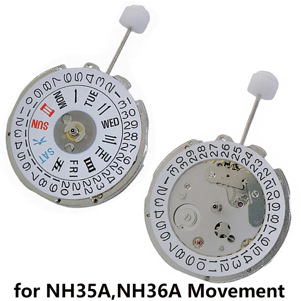 

Watch Movement NH35A NH36A Automatic Mechanical Movement High Accuracy 24 Jewels Watch Replacement Single Calendar/Dual Calendar
