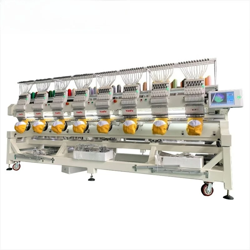8-Head Computerized Industrial Embroidery Machine With Precise Stitching High Efficiency New Bearing Core Retail Use