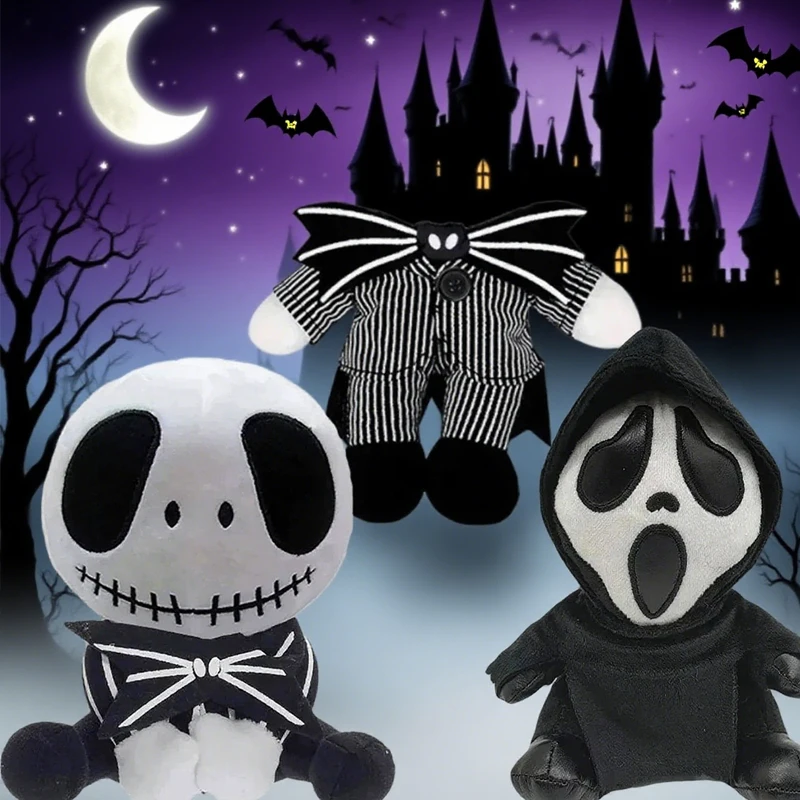 Marionnette en peluche pour enfants, jouets doux d'environ 15 à 17 cm, cadeau mignon pour garçon et fille, le cauchemar avant noël, Jack Skellington, nouvelle collection