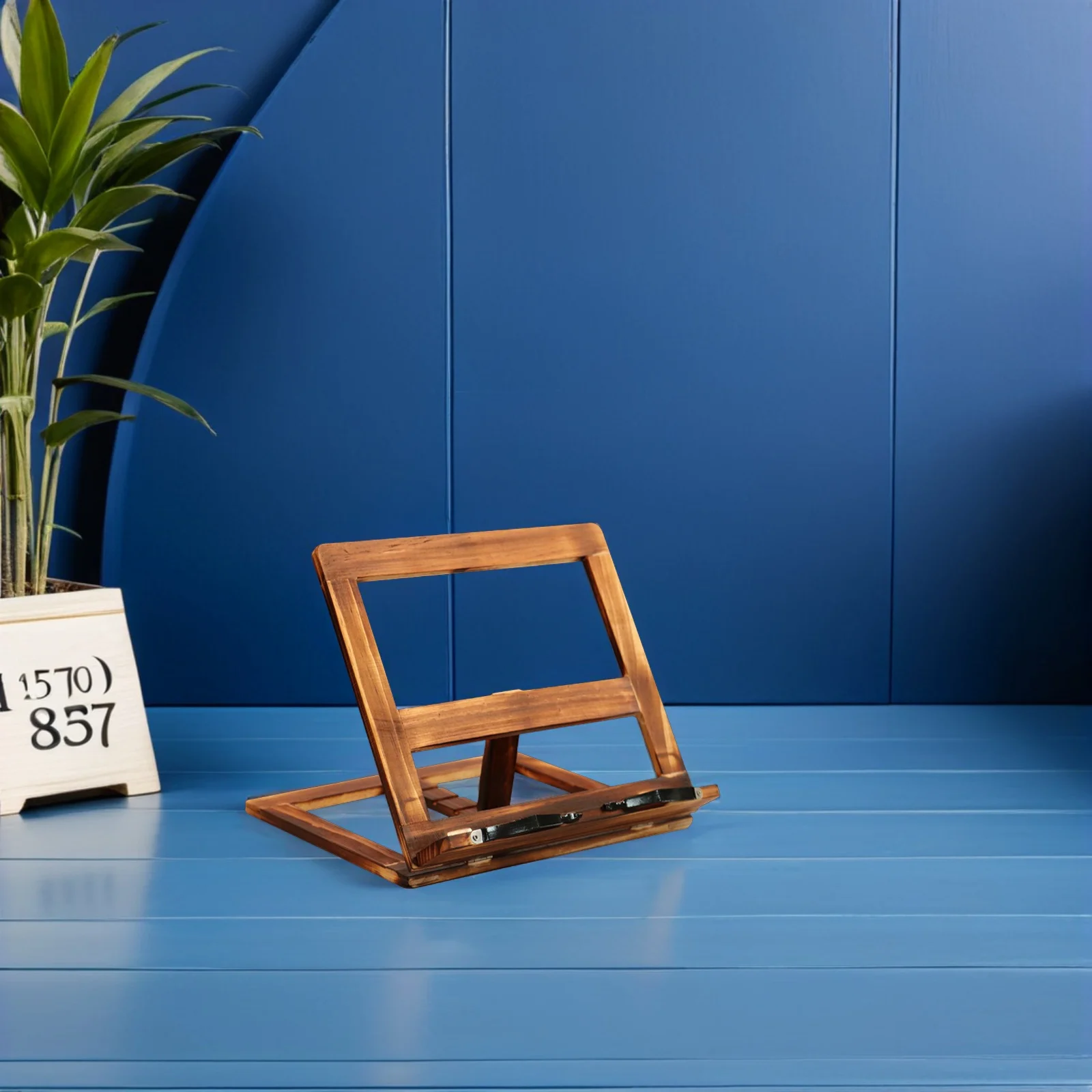 

1pc Wooden Reading Stand Lightweight Book Reading Rack For Home Office Dorm Bookshelf Tablet Support Myopia Prevention