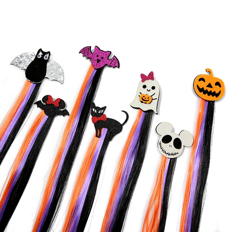 Épingle à cheveux pour enfants, décorations d'halloween, chauve-souris, citrouilles, fantôme, chat noir, Cosplay, pinces à cheveux, accessoires pour enfants