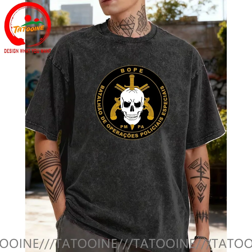 

Бразильская футболка Bope Niper спецназа, мужская винтажная хлопковая футболка, модные модные топы, футболка, повседневная одежда, футболка