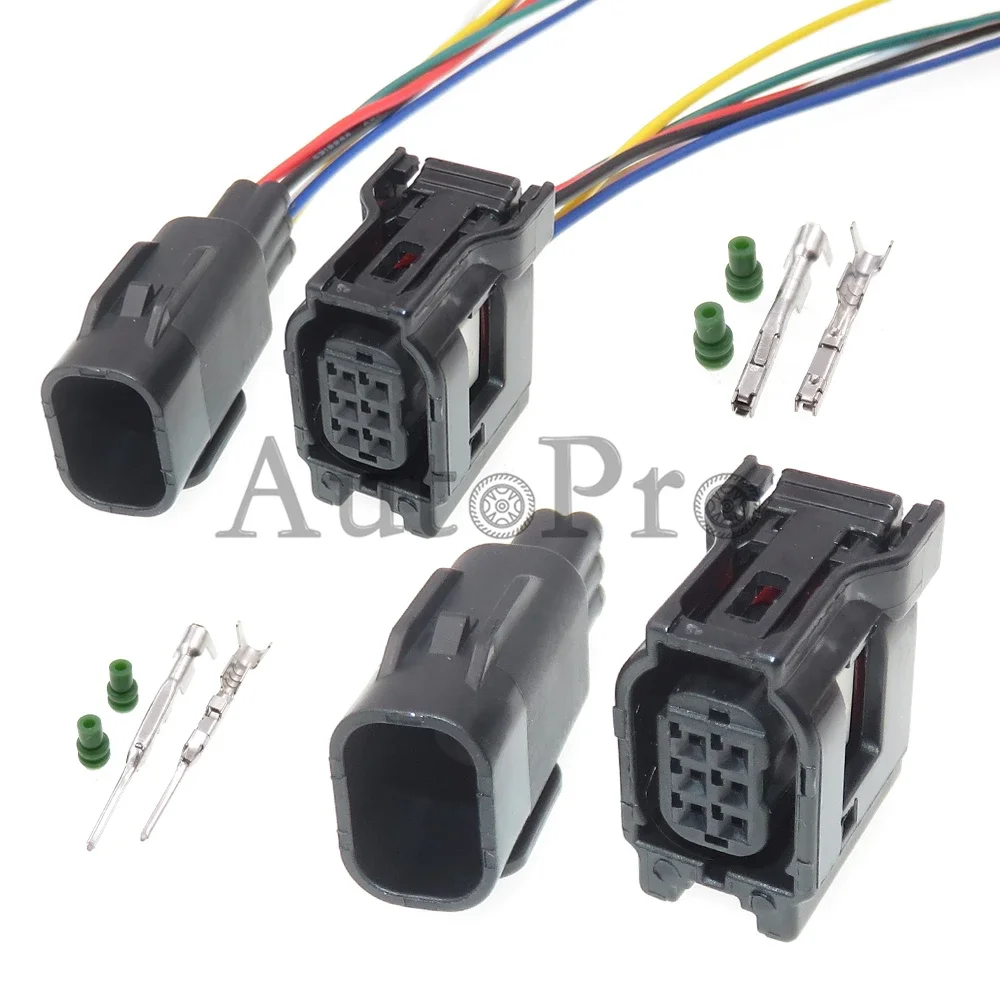 1 Set 6 Hole 6189-1142 AC Assembly Automobile Waterproof Socket Car Reversing Radar Probe Cable Connnector 6188-0706