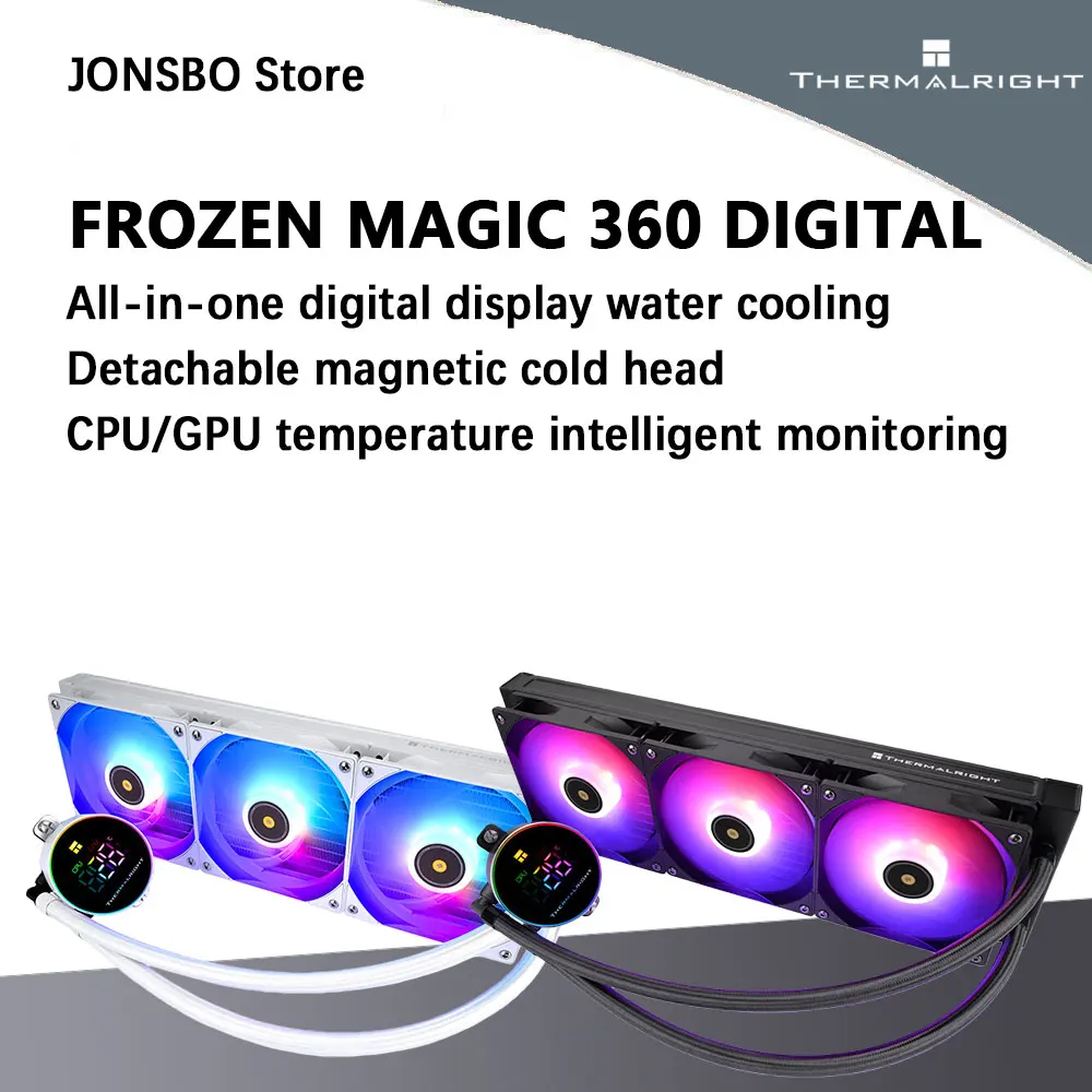 

ЦИФРОВОЙ процессор Thermalright FROZEN MAGIC 360, универсальный цифровой кулер для воды, магнитная конструкция с холодной головкой, поддержка LGA1851/1700 AM5